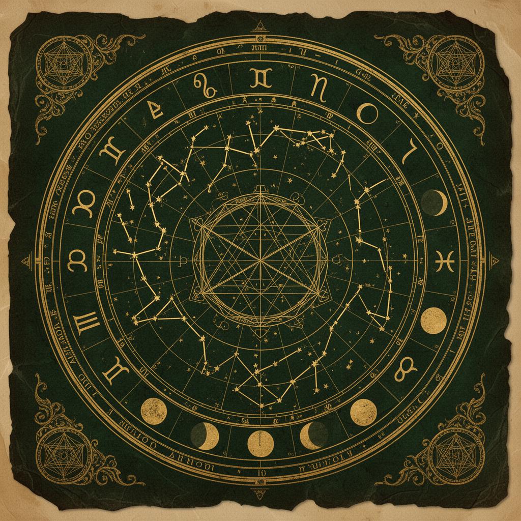 Antique celestial chart