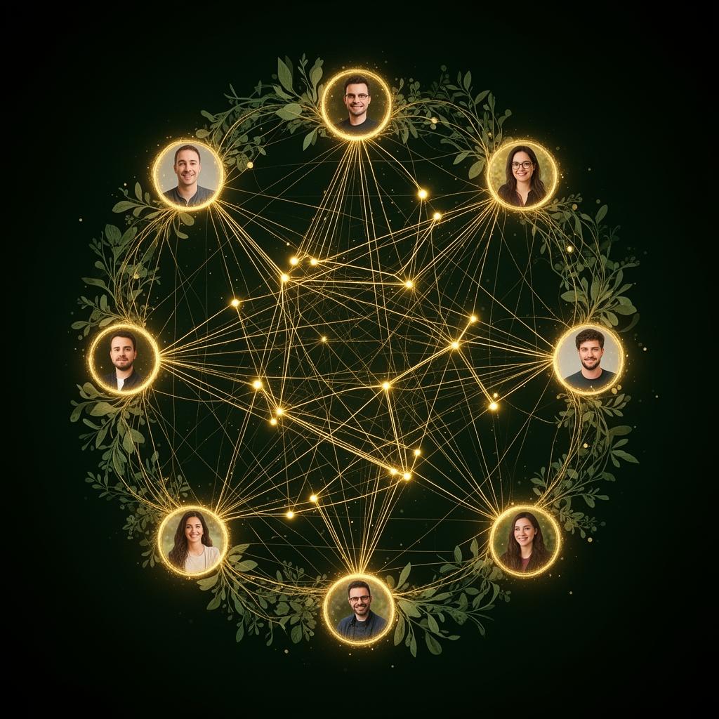 A circle of connected souls